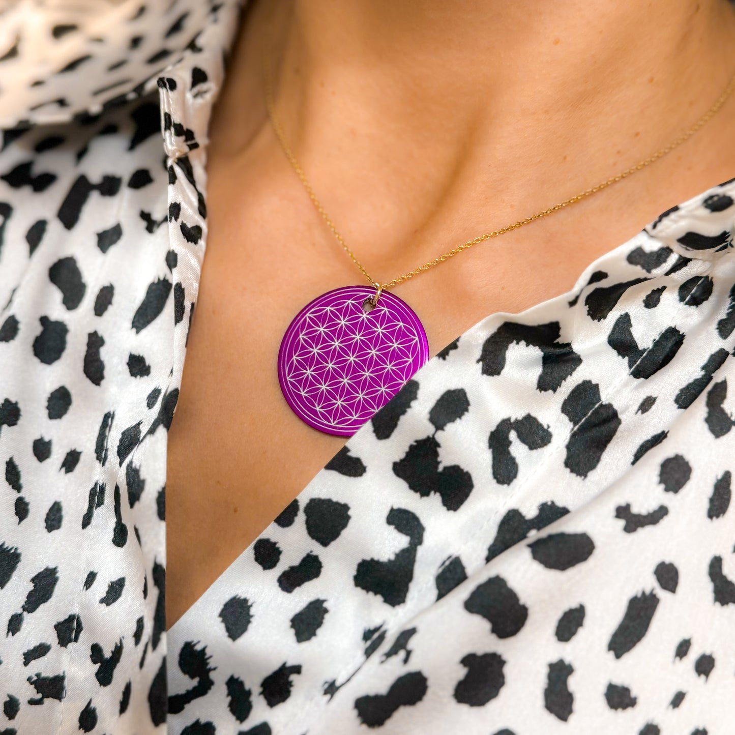 EMF Energy prívesok Kvet života- purpurová