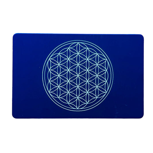 EMF Energy credit card Flower of Life - blue