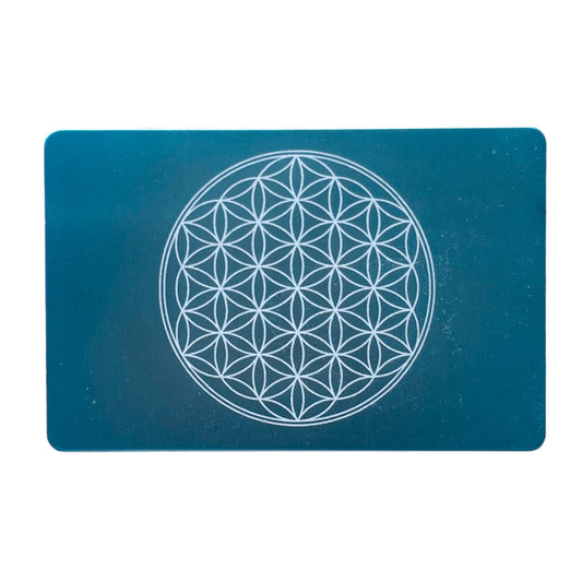 EMF Energy Flower of Life credit card - light blue