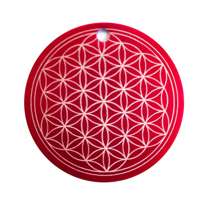 EMF Energy pendant Flower of Life - red