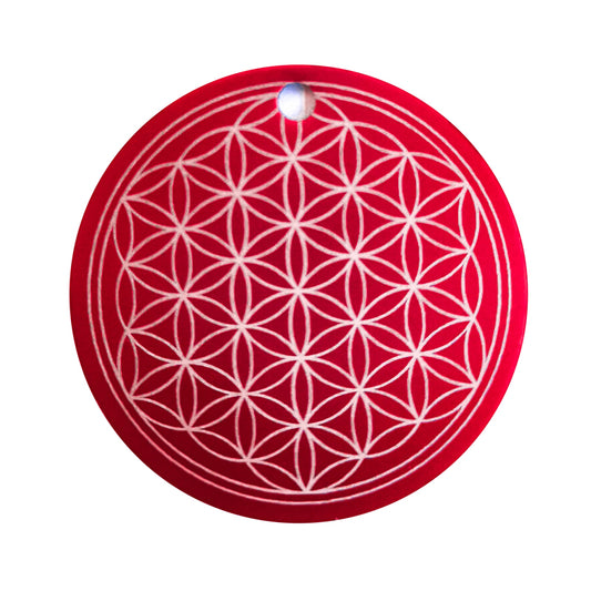 EMF Energy pendant Flower of Life - red