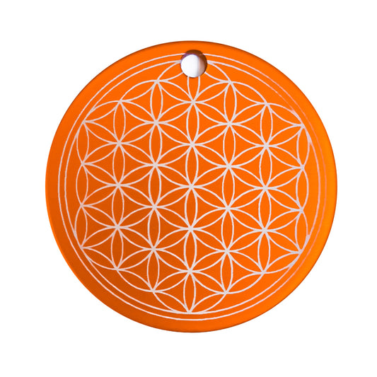 EMF Energy pendant Flower of Life - orange