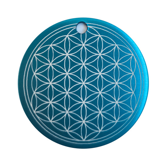 EMF Energy pendant Flower of Life - light blue