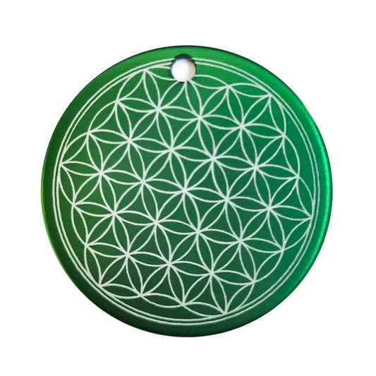 EMF Energy pendant Flower of Life - green