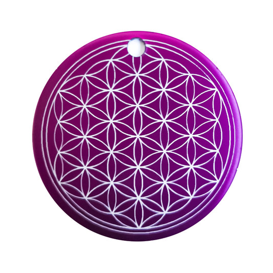 EMF Energy pendant Flower of Life - purple